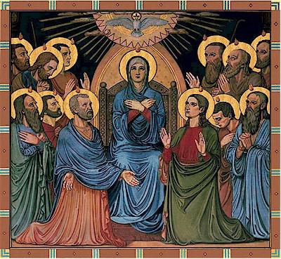 a descida do Espírito Santo à iconografia dos apóstolos